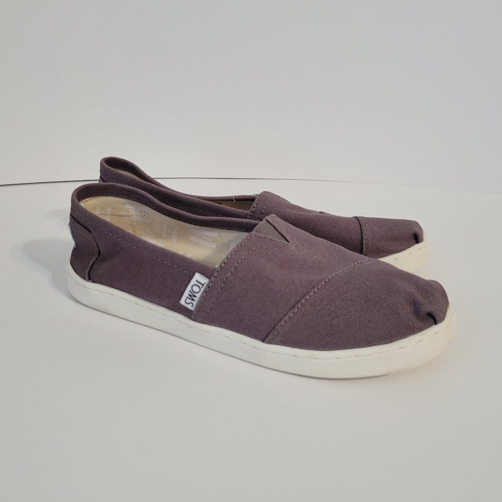 Toms Girls Classic Slip on shoes Size 3.5 - Dark Gray